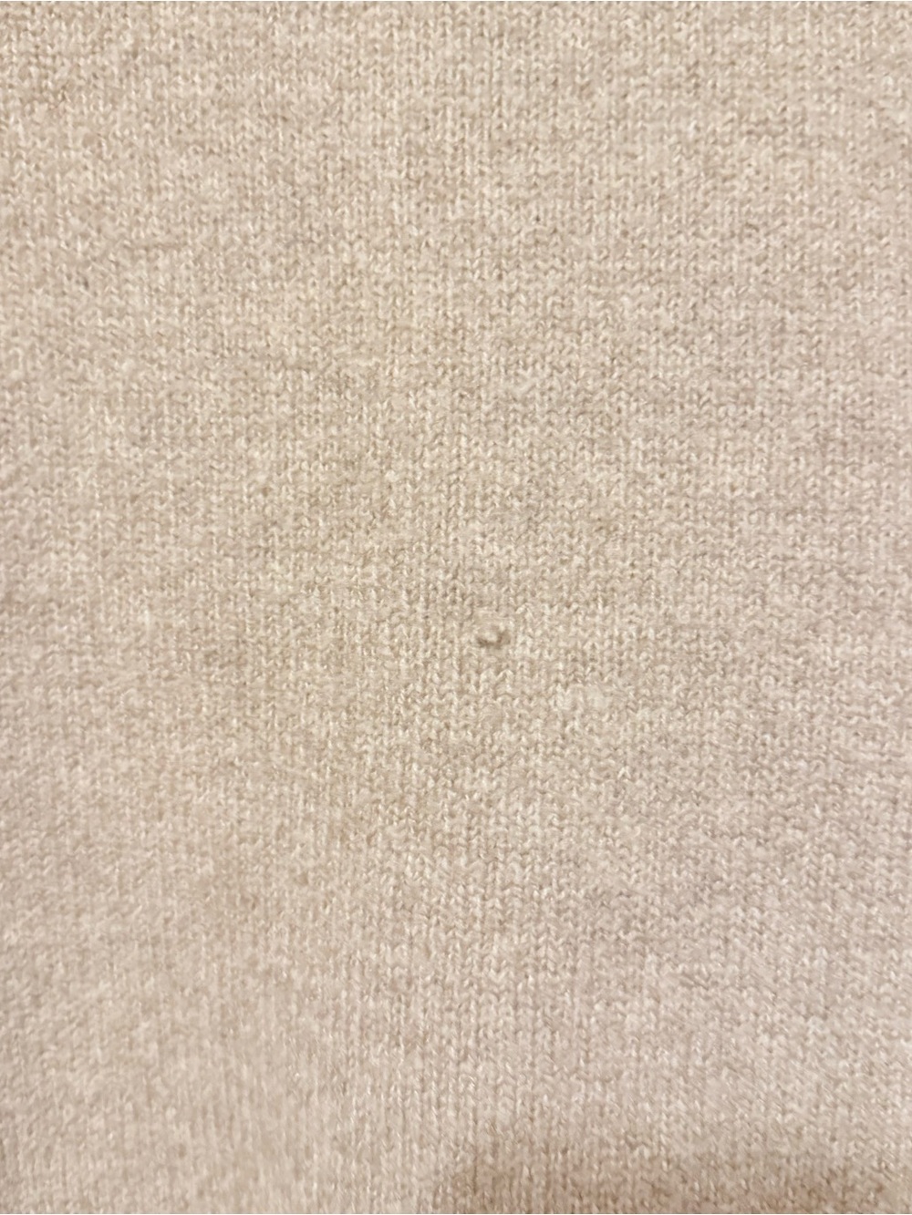 Beige Knit Button-Up Sweater with Contrast Collar - Picture 4 of 4